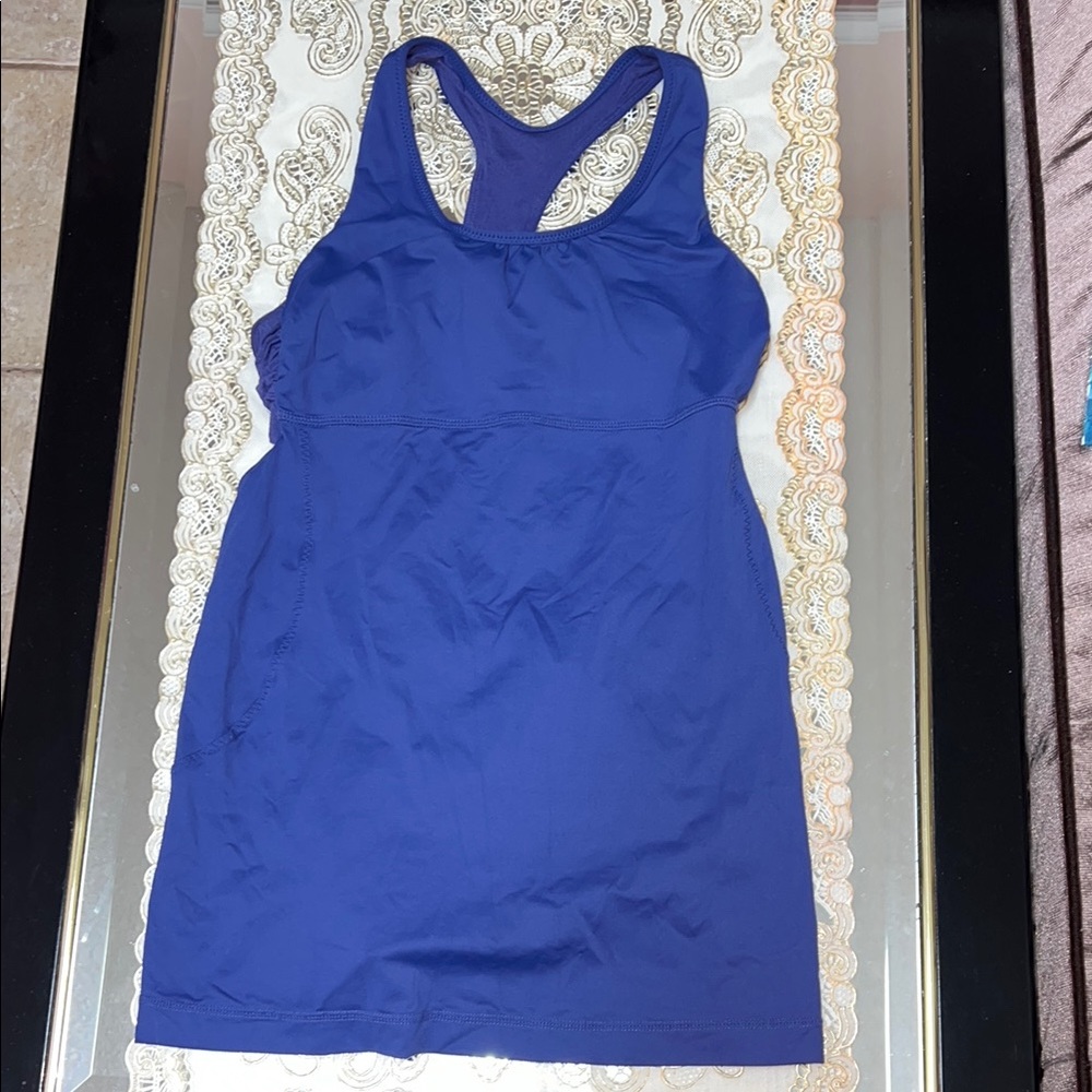 Lululemon purple tank top with built in bra